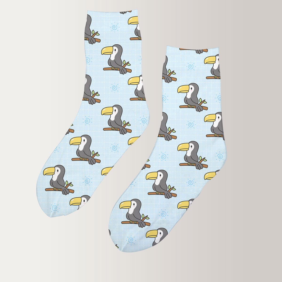 Coon Little Toucan On Branches 3D Socks
