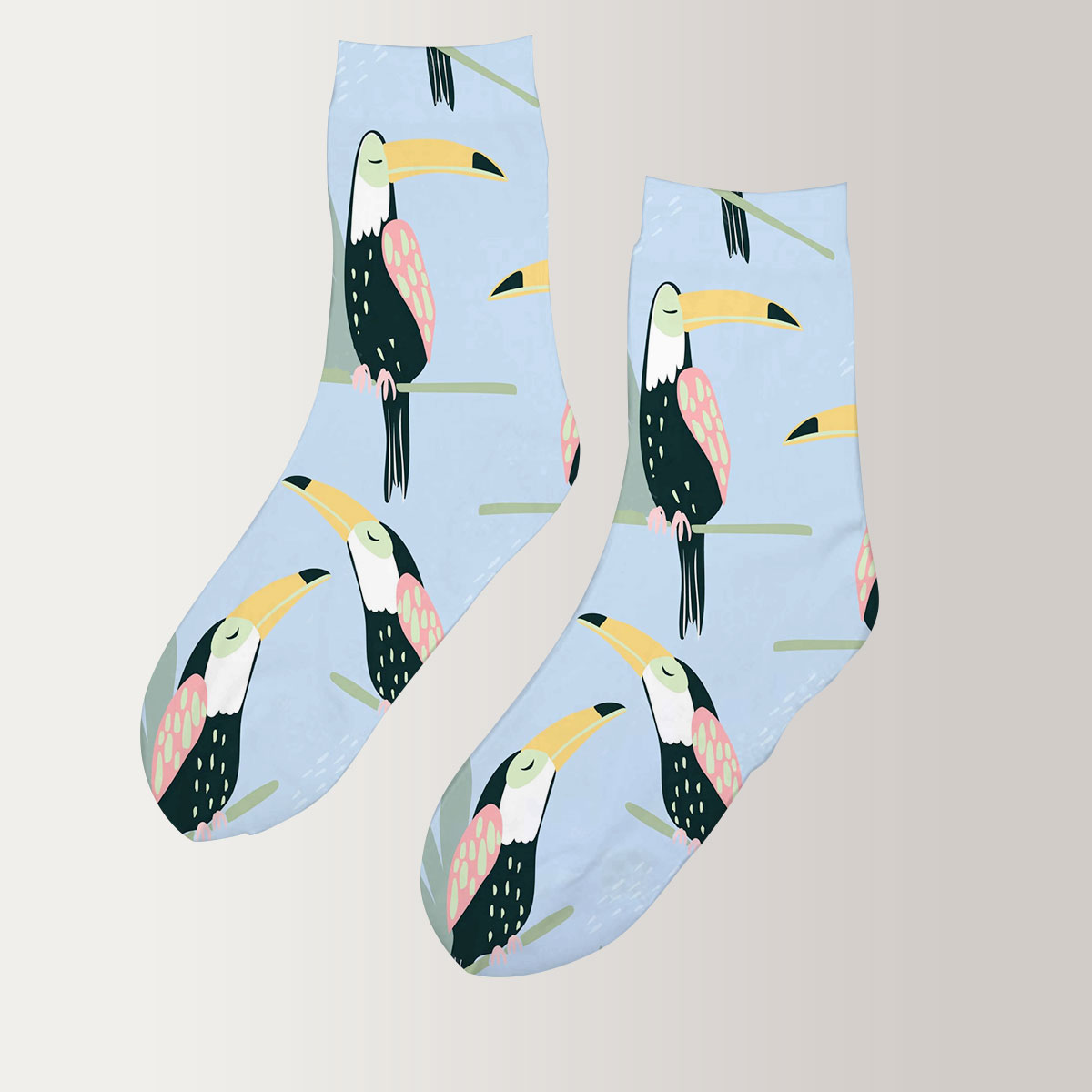 Coon Sleeping Tropical Toucan 3D Socks