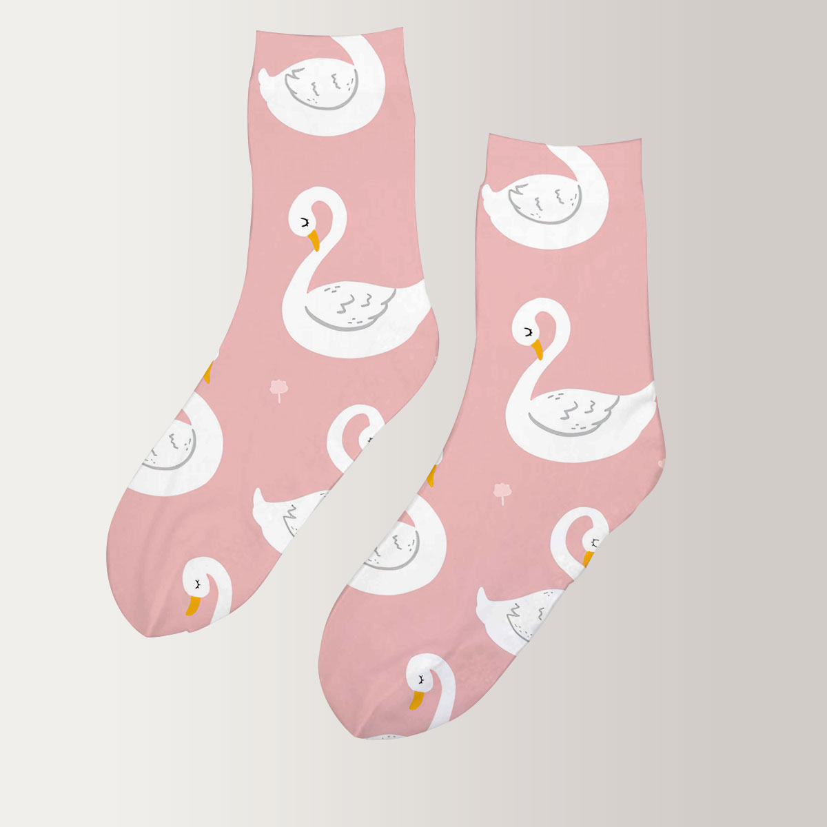 Cute Sleeping Swan 3D Socks