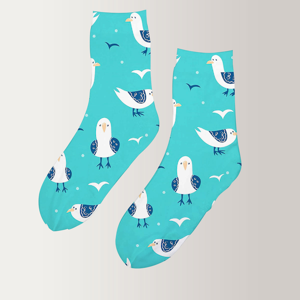 Funny Cartoon Seagull 3D Socks