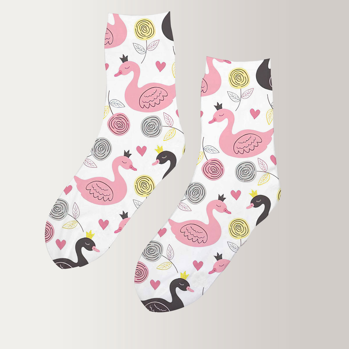Lovely Princess Swan 3D Socks