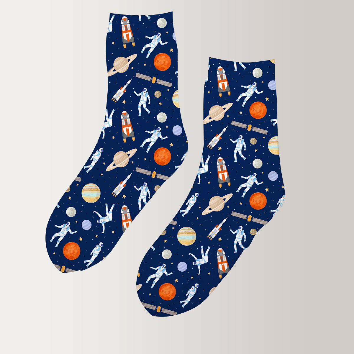 Outer Space Astronaut 3D Socks
