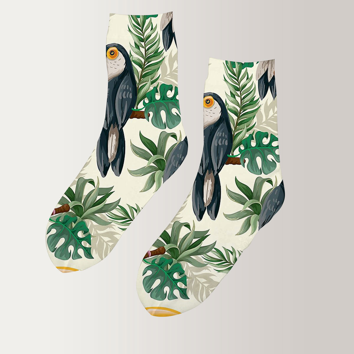 Toucan  On Branches 3D Socks
