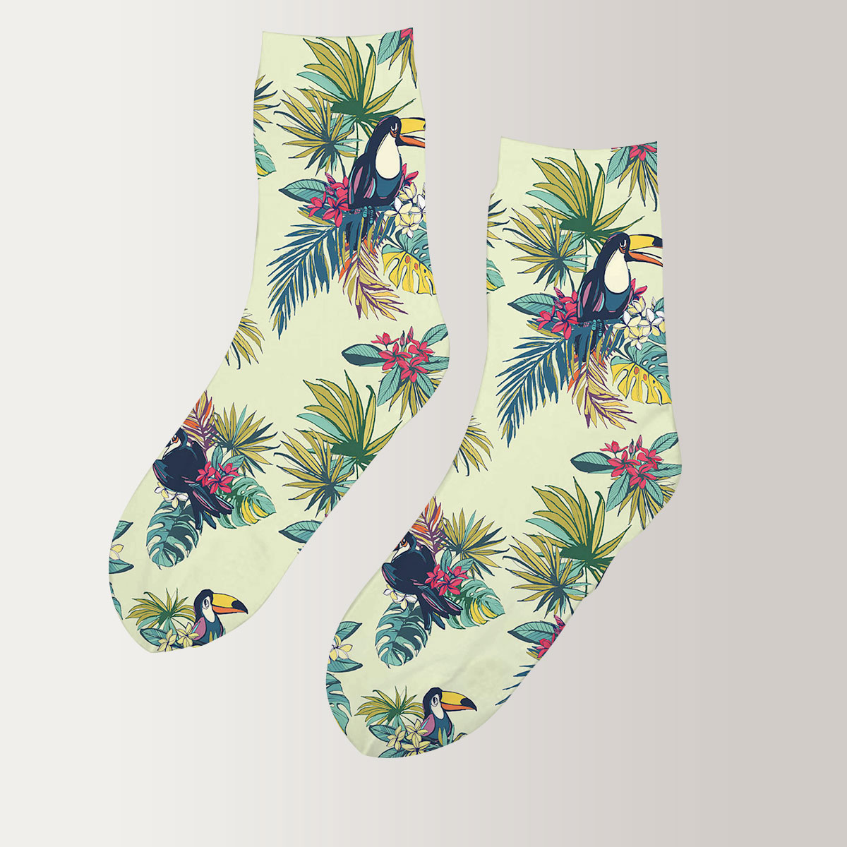 Tropical Family Toucan 3D Socks