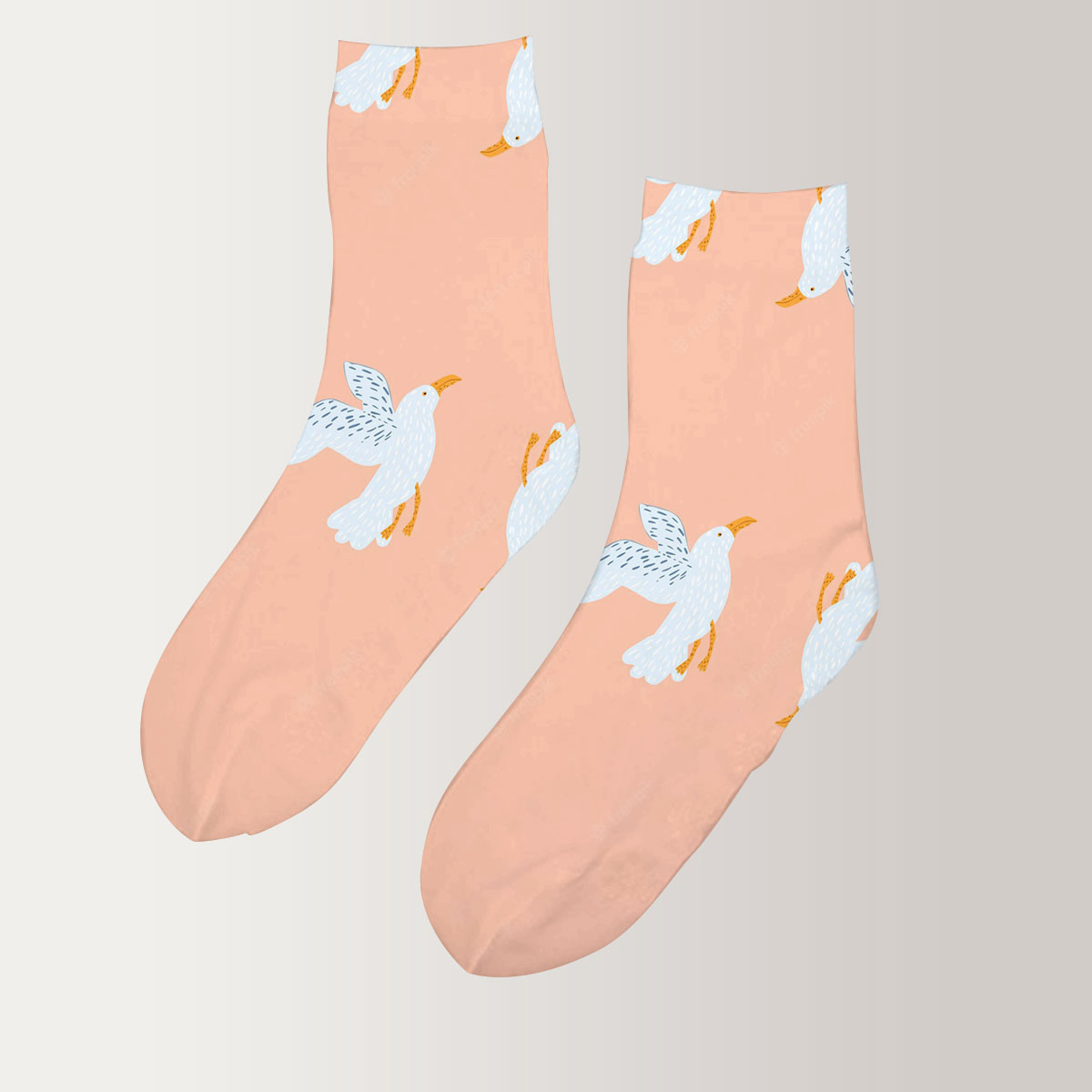 Up And Down Seagull 3D Socks