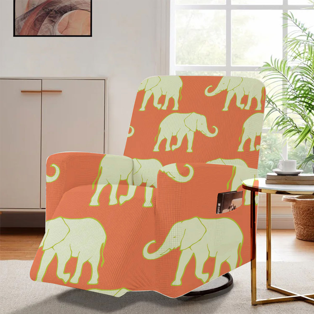 African Elephant Recliner Slipcover 6
