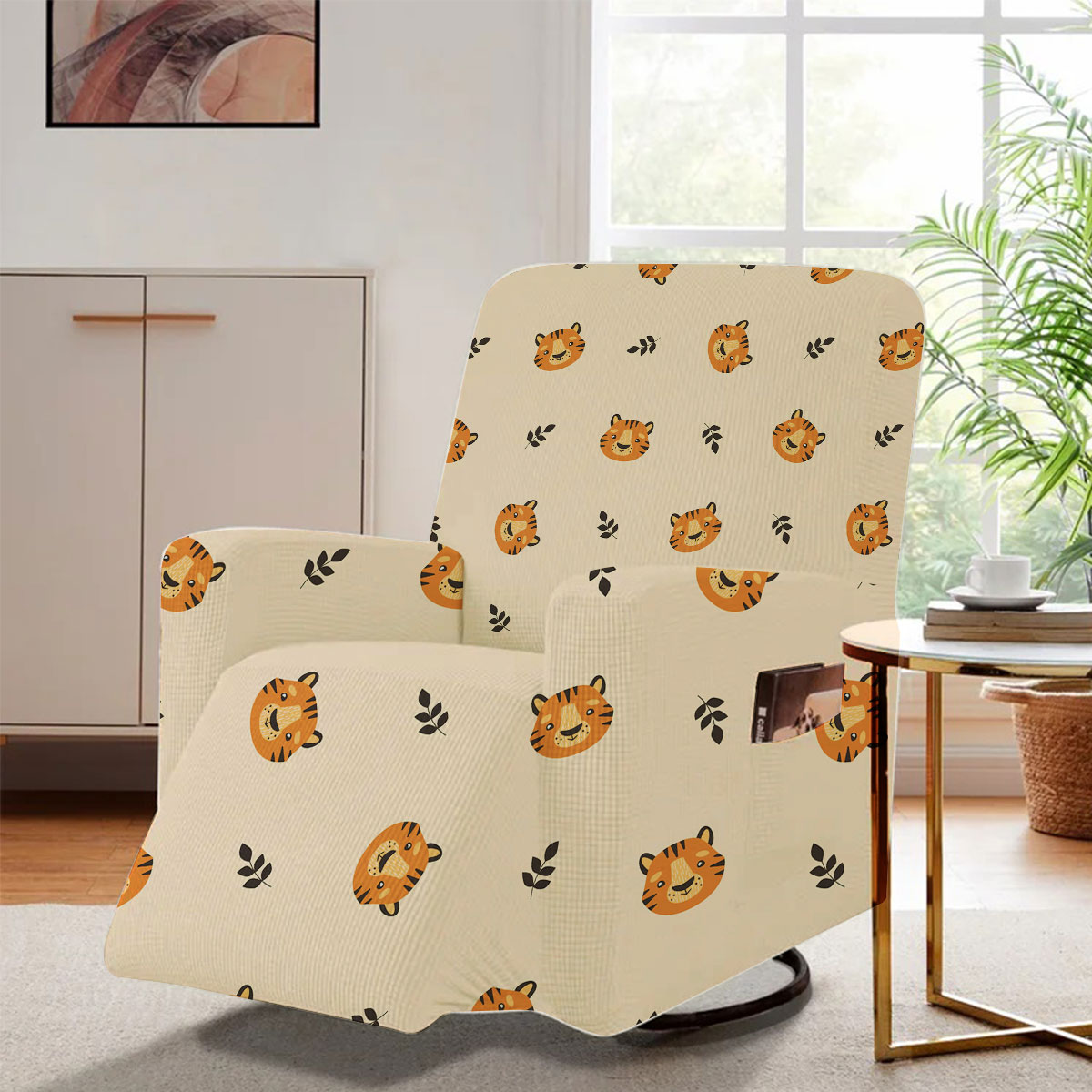 Tiger And A Leaf Recliner Slipcover 6