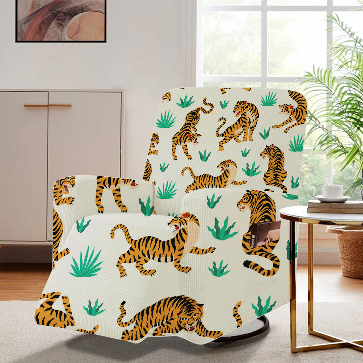 Tiger And Grass Recliner Slipcover 6