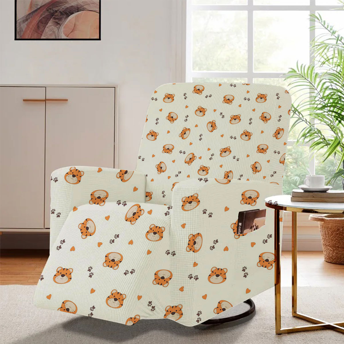 Tiger Heart And Paw Recliner Slipcover 6