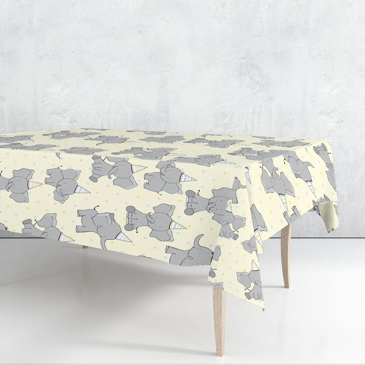 Birthday African Elephant Rectangle Tablecloth 6