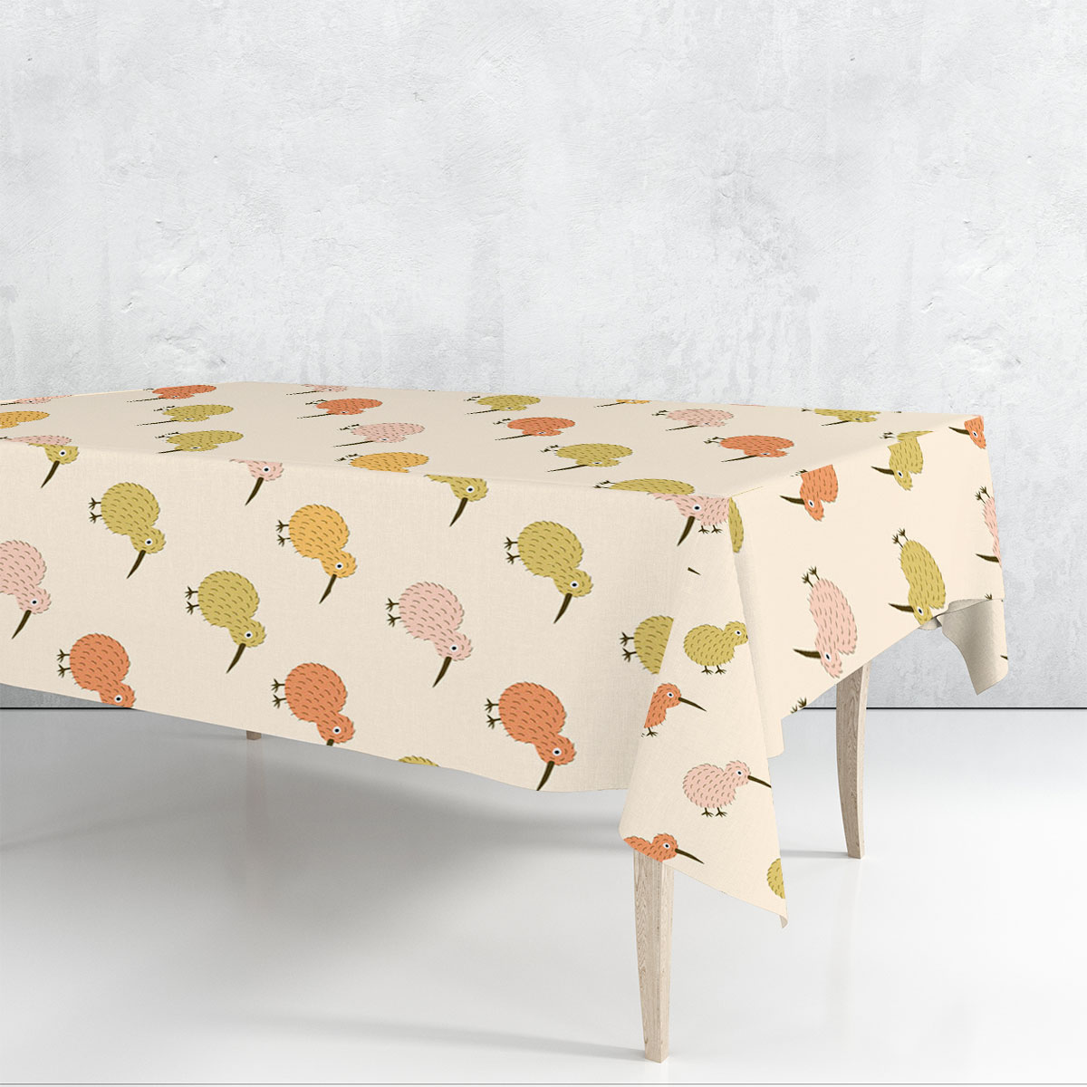 Cartoon Kiwi Bird Rectangle Tablecloth 6