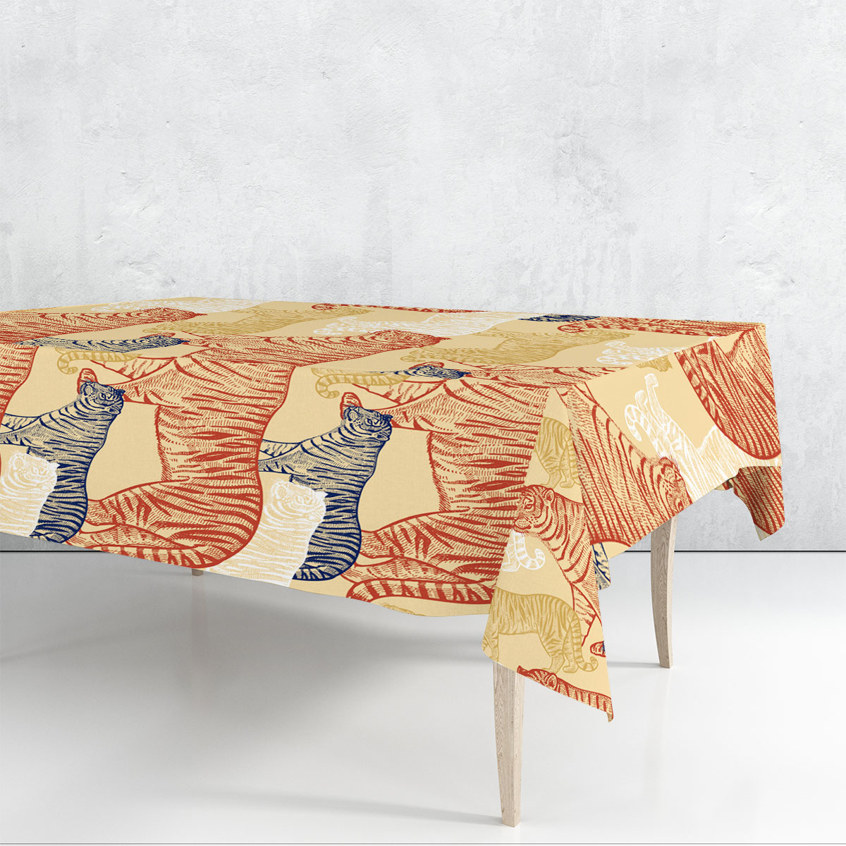 Colorful African Tiger Rectangle Tablecloth 6