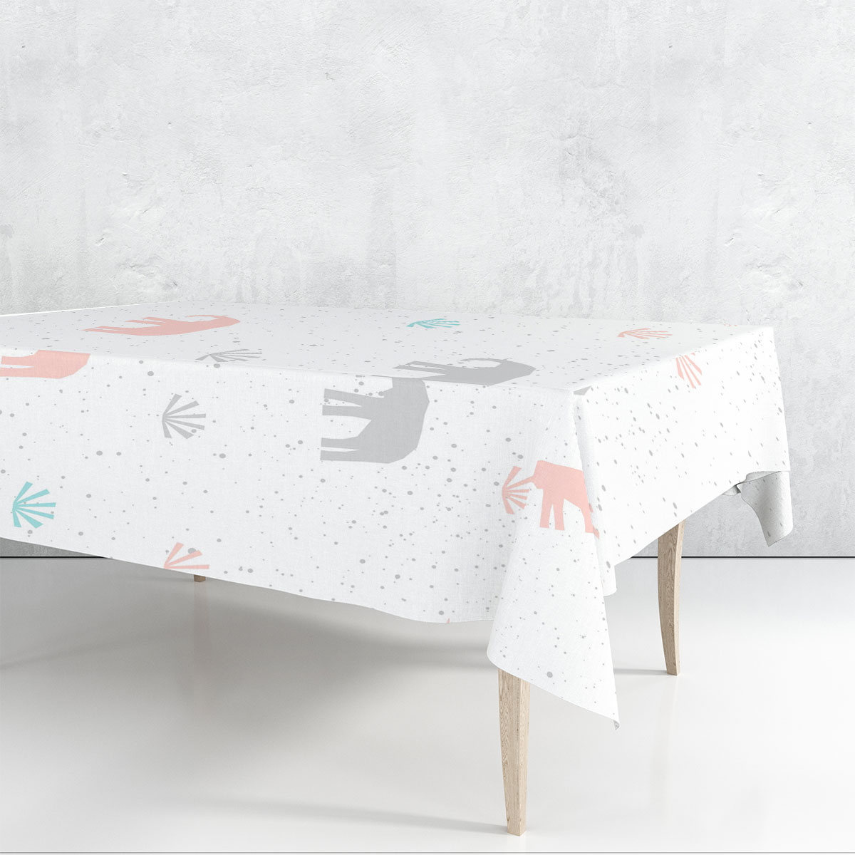 Colorful Elephant Rectangle Tablecloth 6