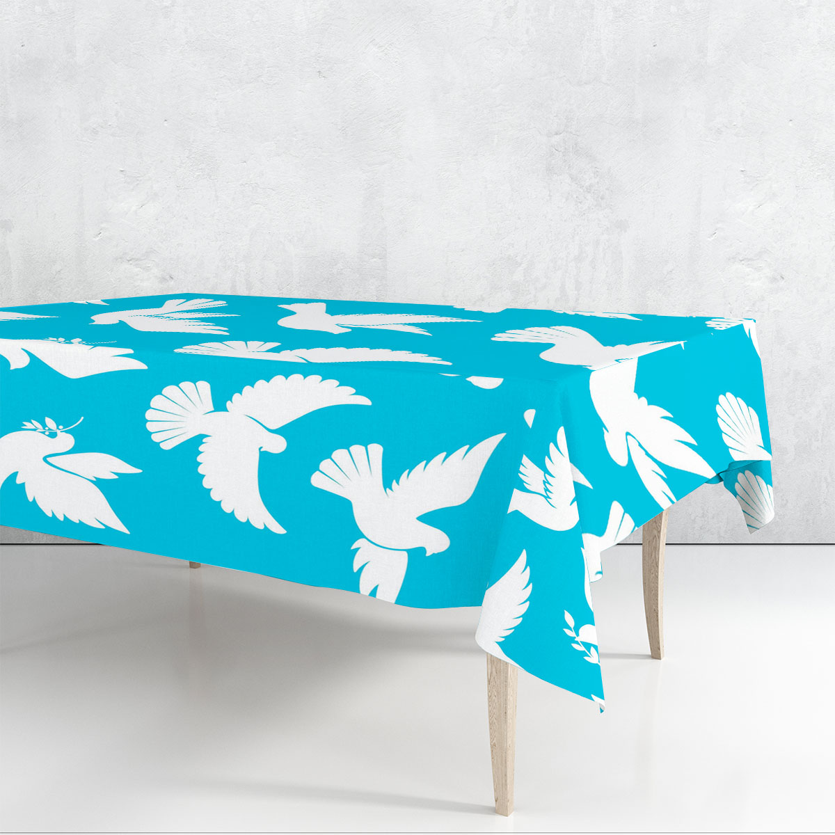 Flying Dove Peace Rectangle Tablecloth 6