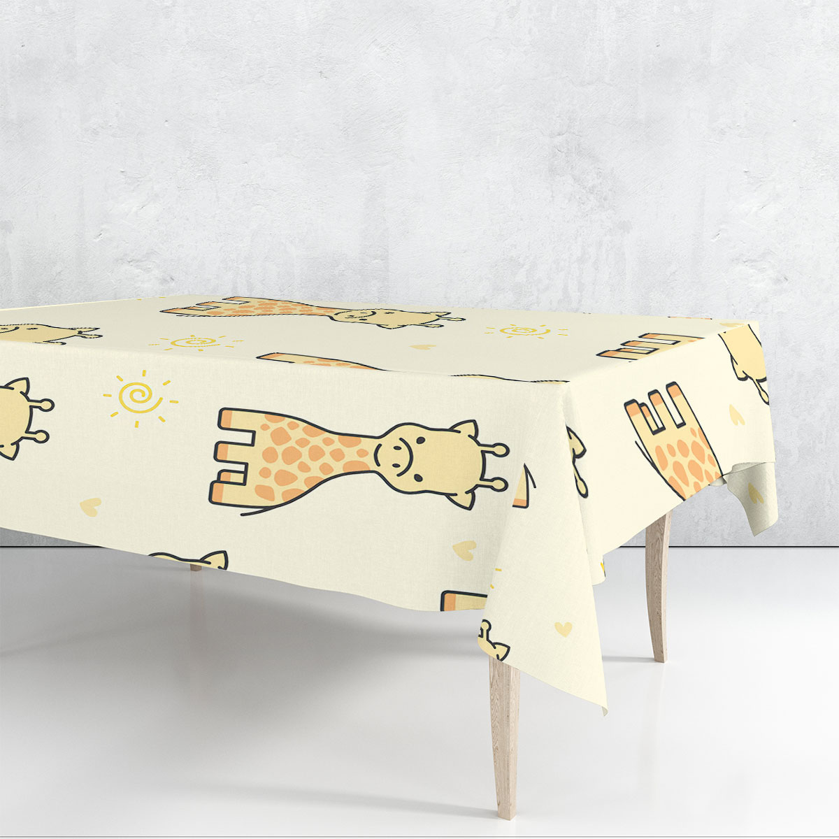 Giraffe Monogram Rectangle Tablecloth 6