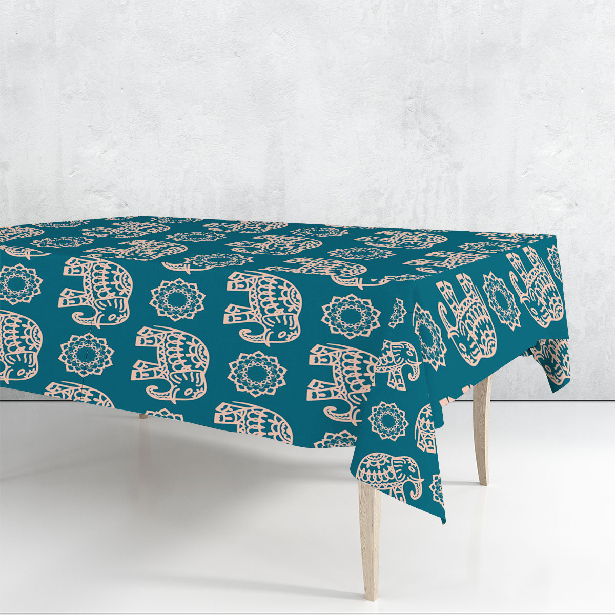 Indian Elephant Rectangle Tablecloth 6