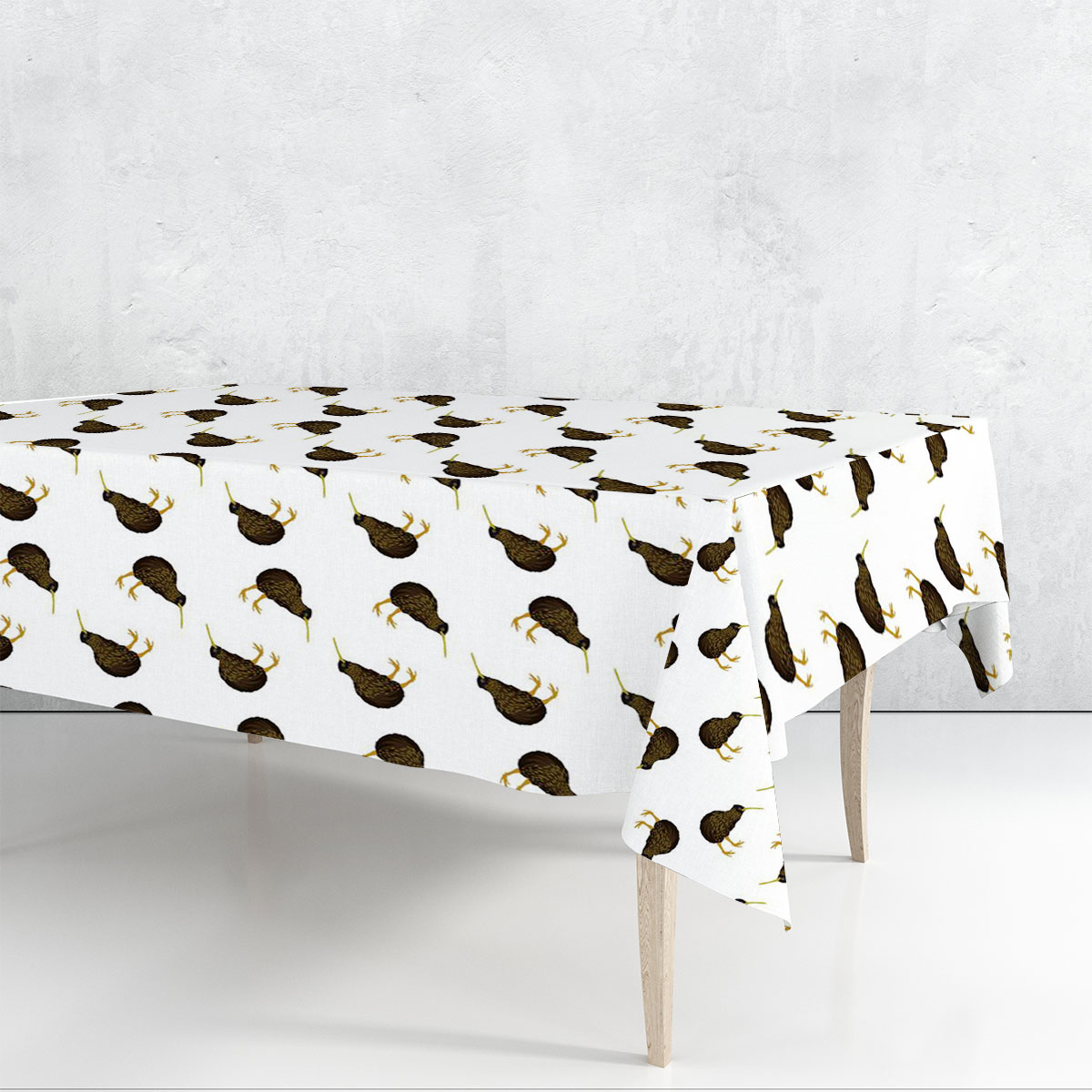 Kiwi Bird Monogram Rectangle Tablecloth 6