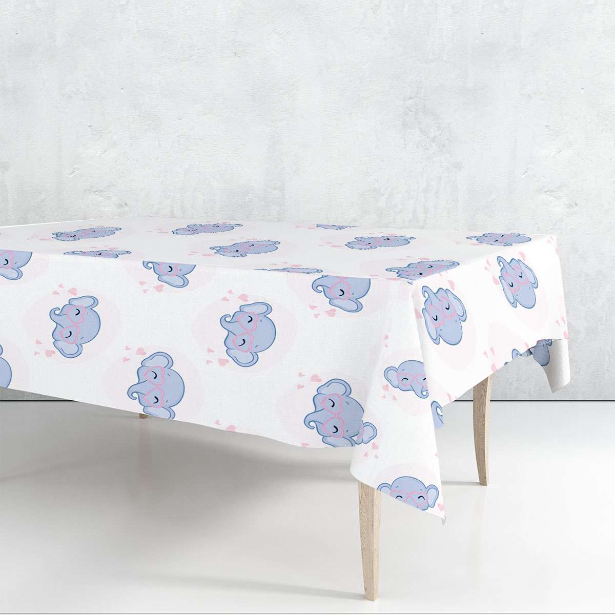 Lovely African Elephant Rectangle Tablecloth 6