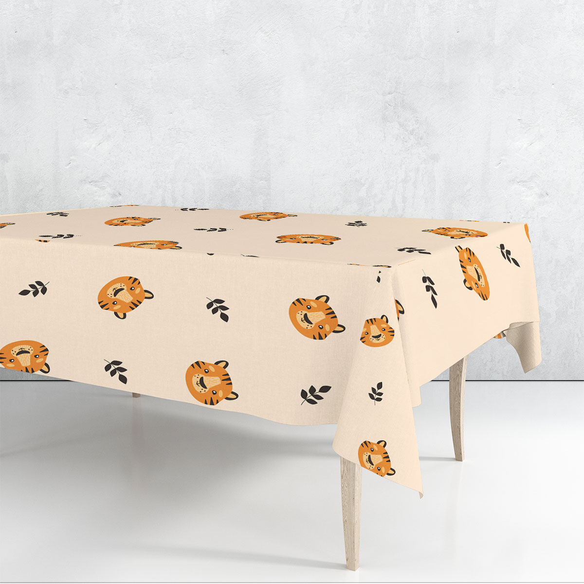 Tiger And A Leaf Rectangle Tablecloth 6
