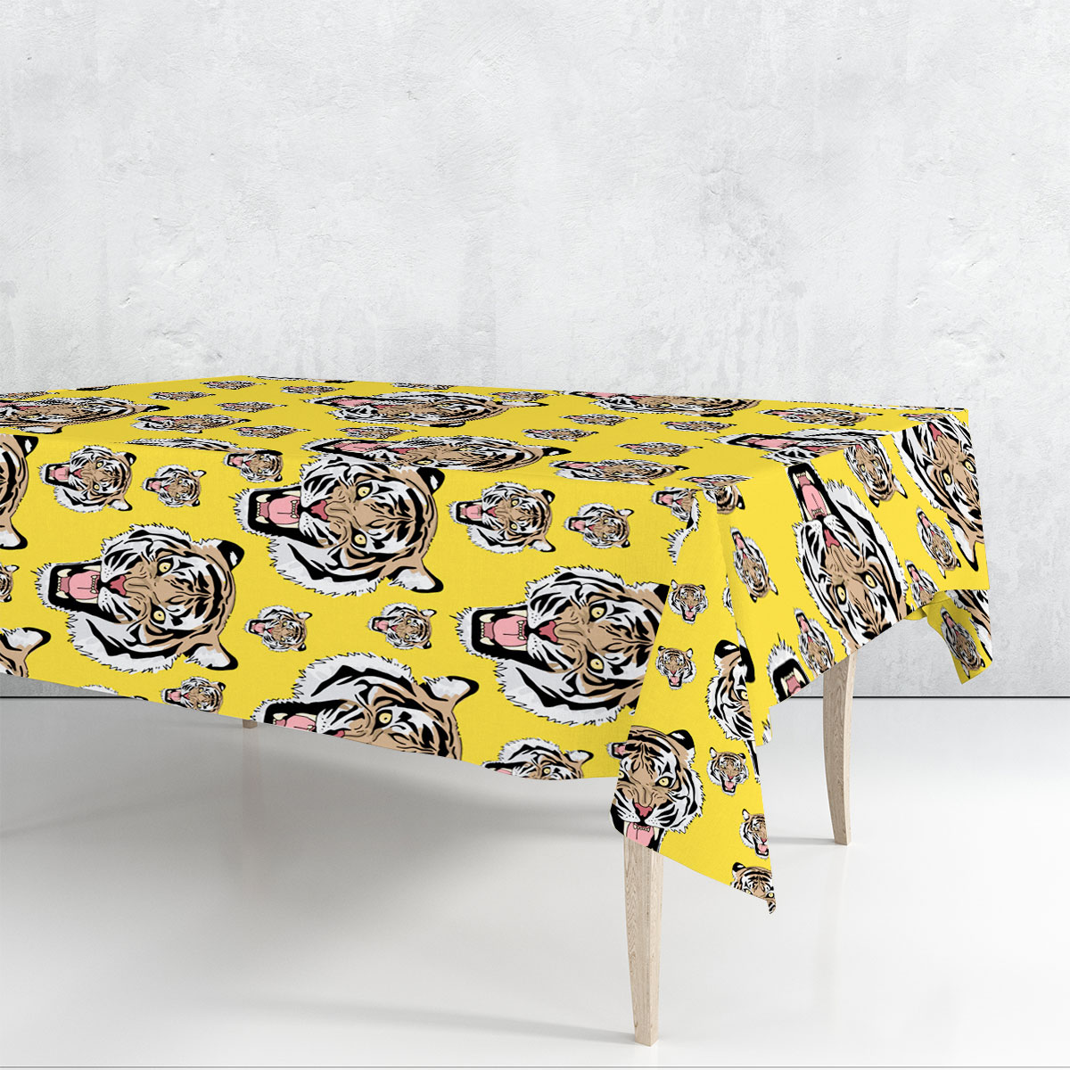 Tiger Face Rectangle Tablecloth 6