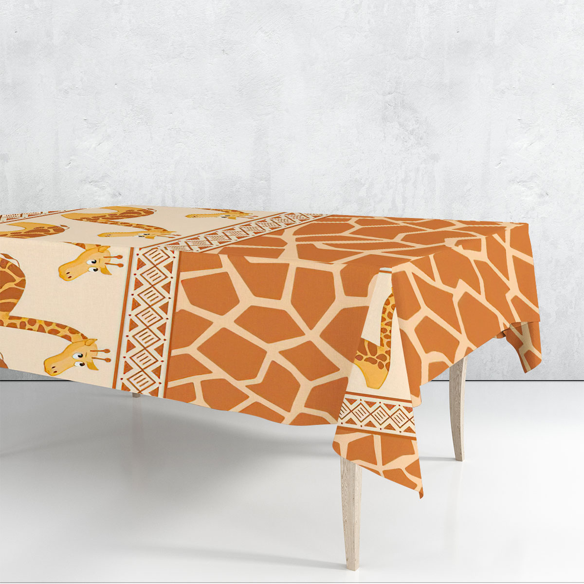 Vintage Giraffe Rectangle Tablecloth 6
