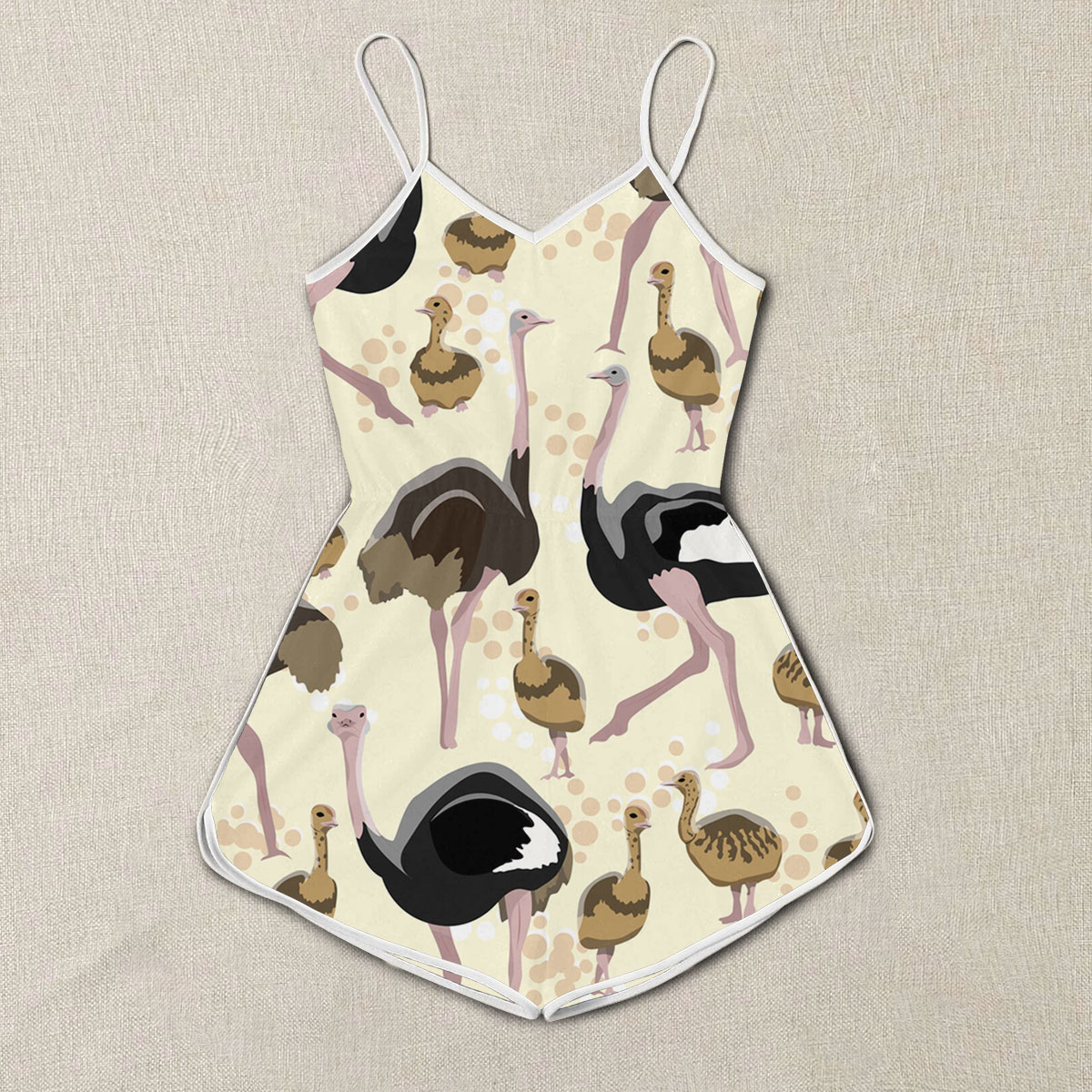 African Ostrich Family Coon Romper 6