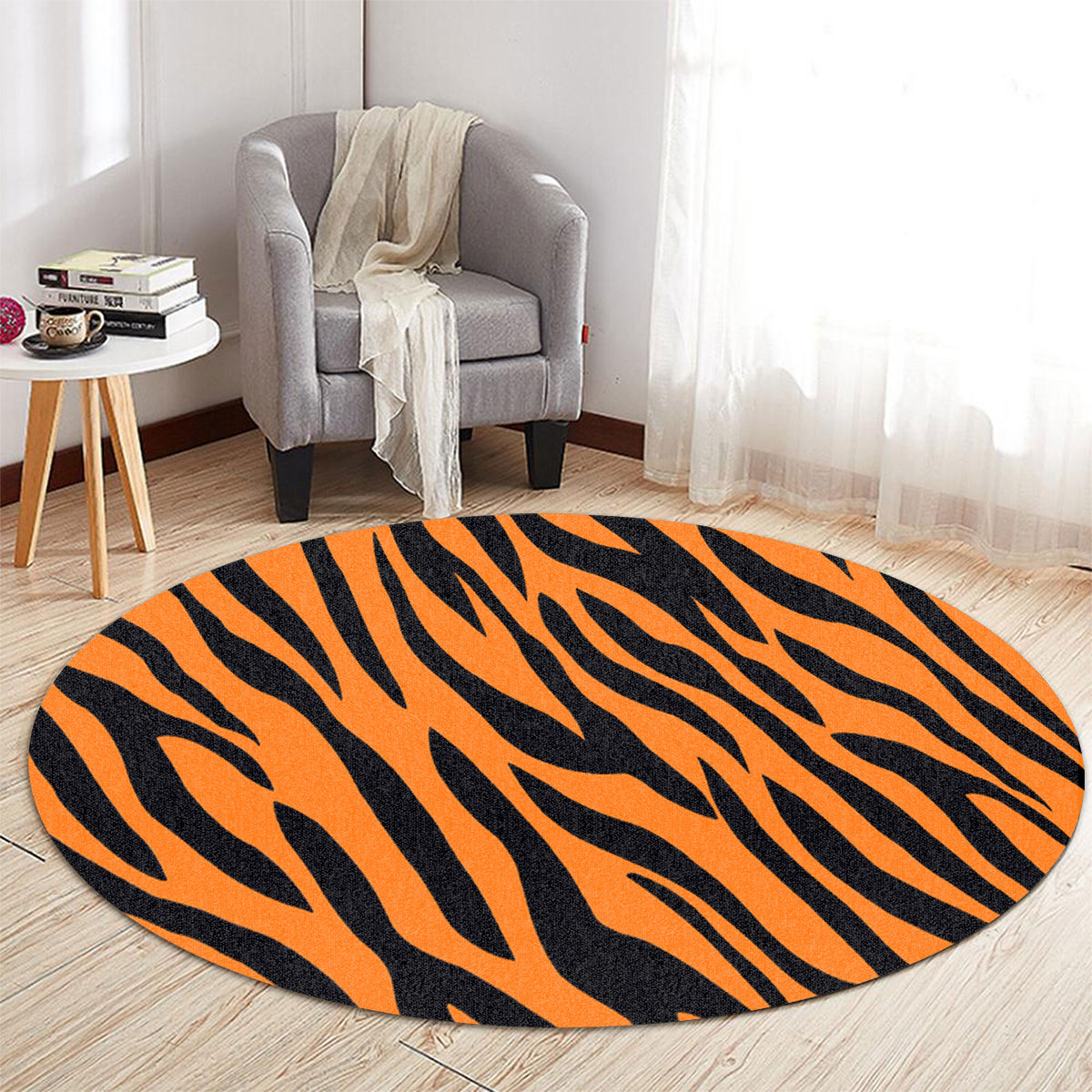 Tiger Skin Round Carpet 6