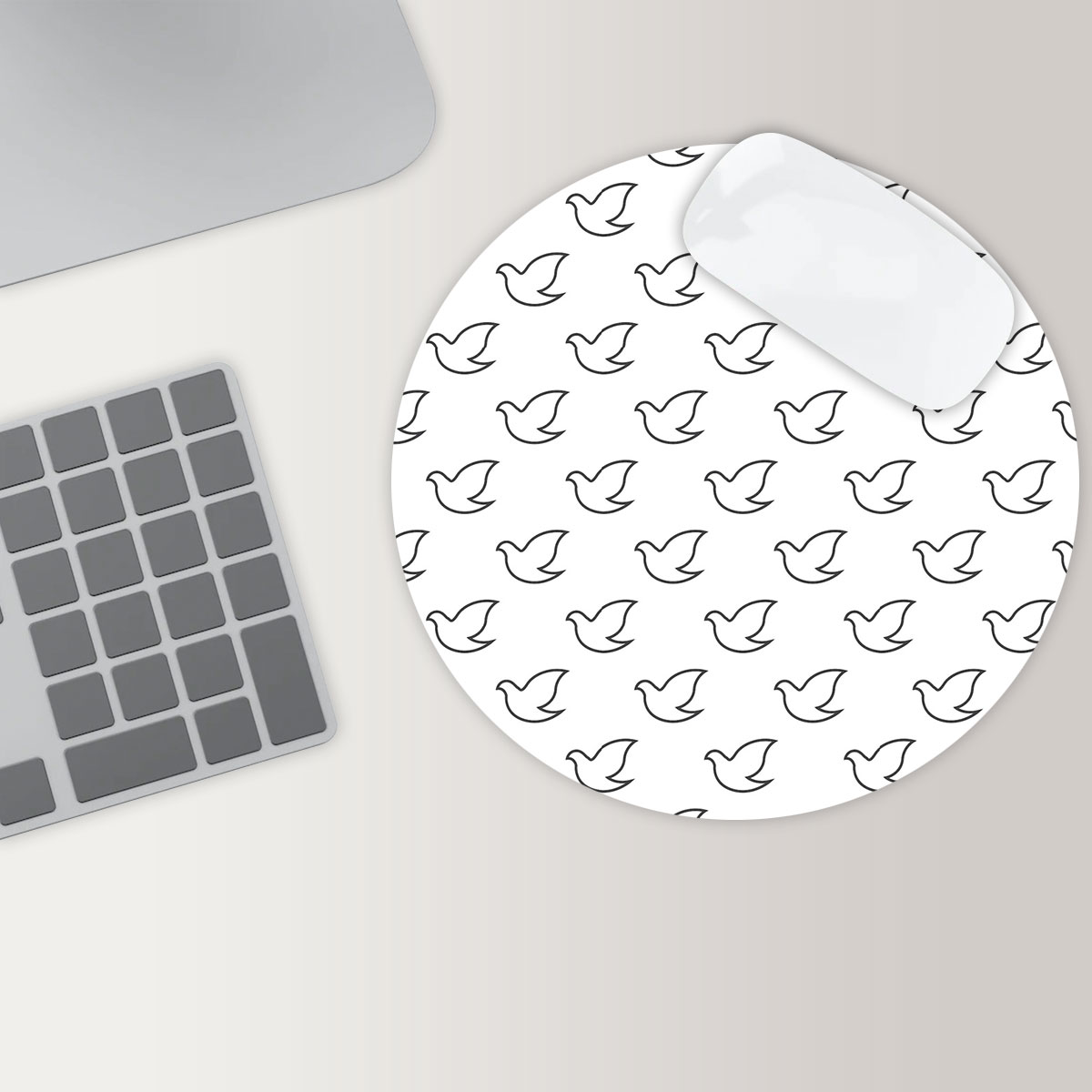 Dove Round Mouse Pad 6