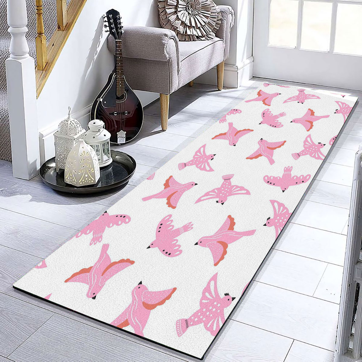 Coon Pink Flying Dove Runner Carpet 6
