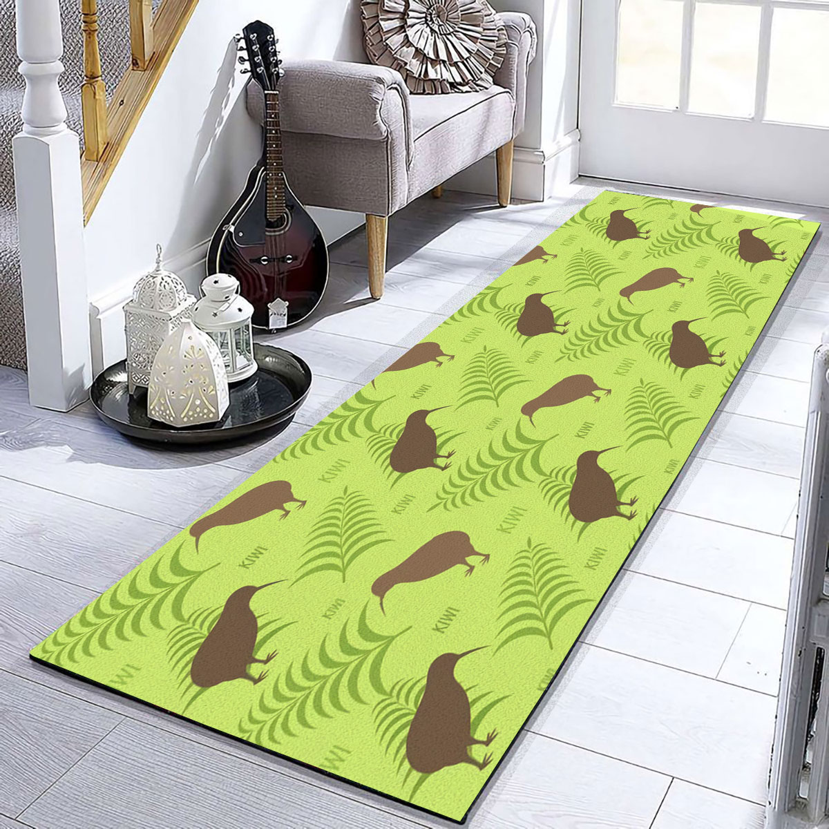 Green Leaf Kiwi Bird Runner Carpet 6