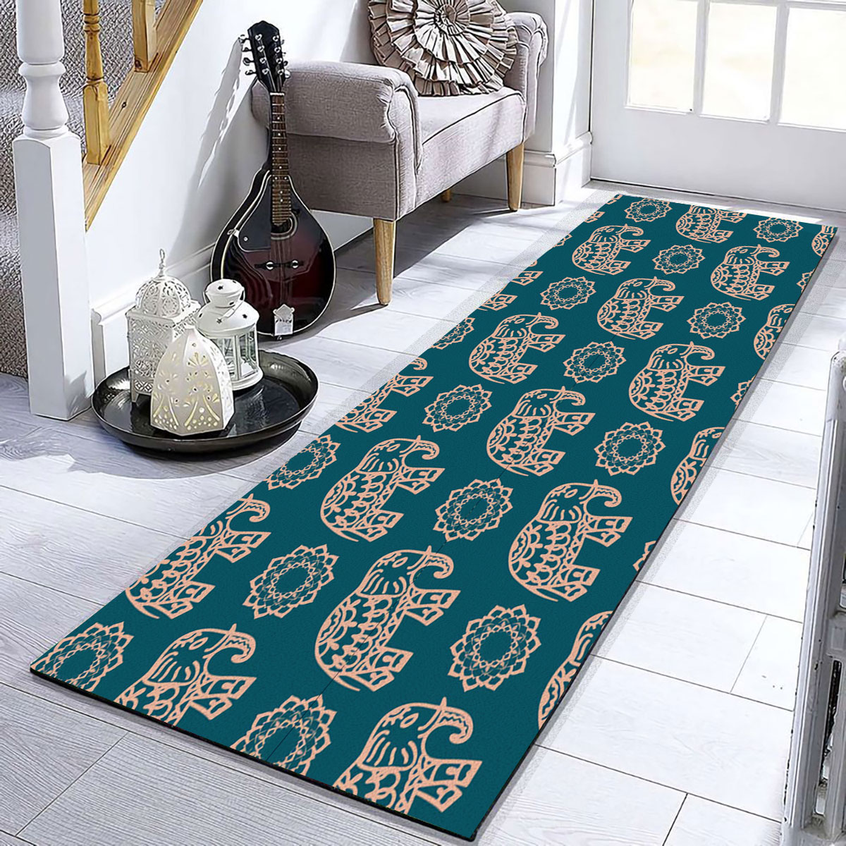 Indian Elephant Runner Carpet 6