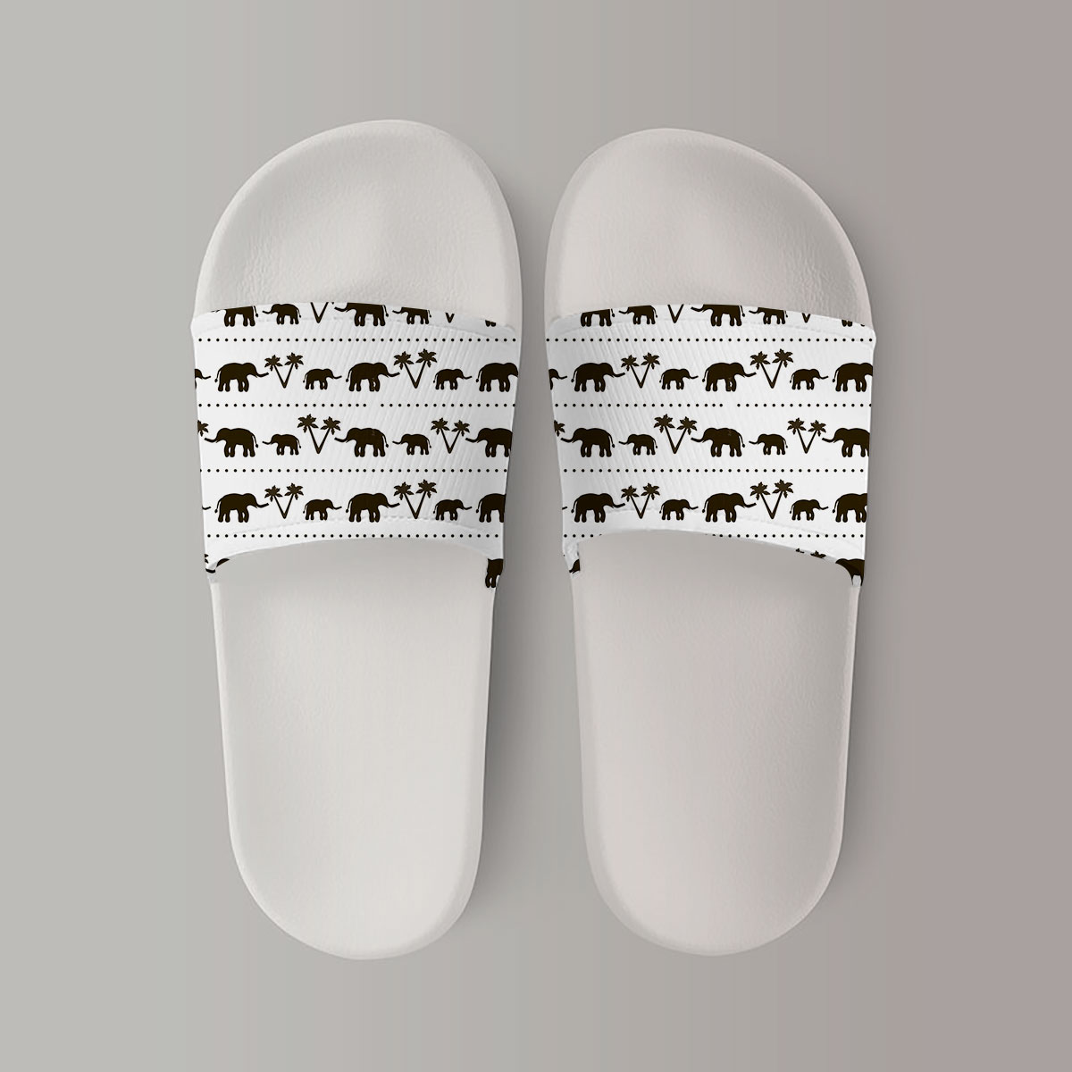 Black And White African Elephant Sandal 6