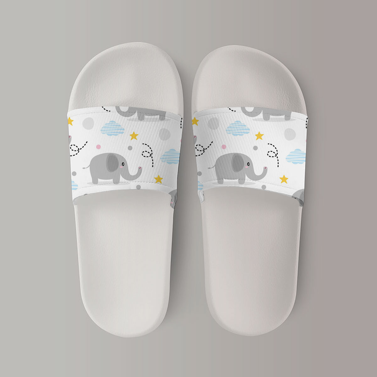 Cute Gray Asian Elephant Sandal 6
