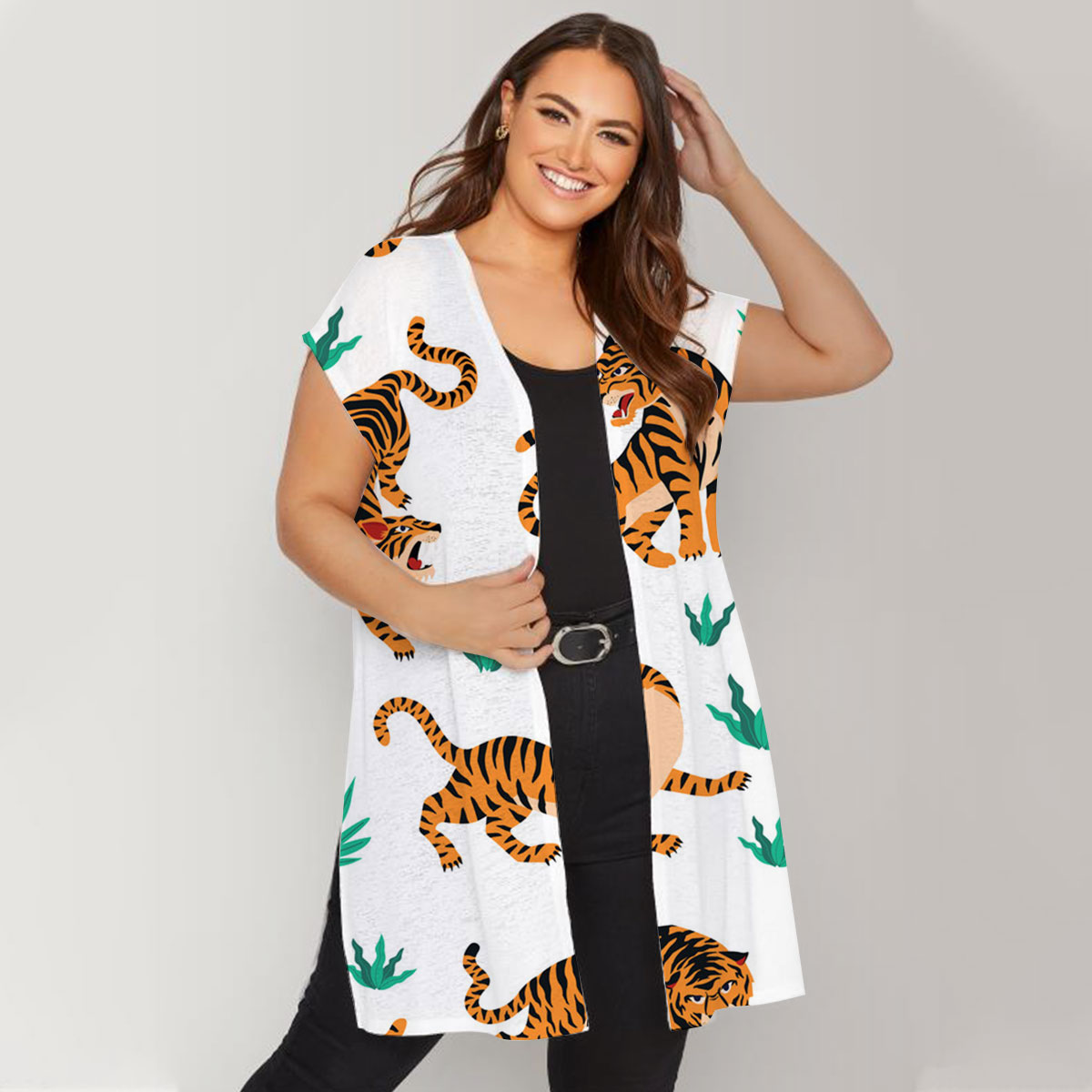 Tiger And Grass Short Sleeve Cardigan 6