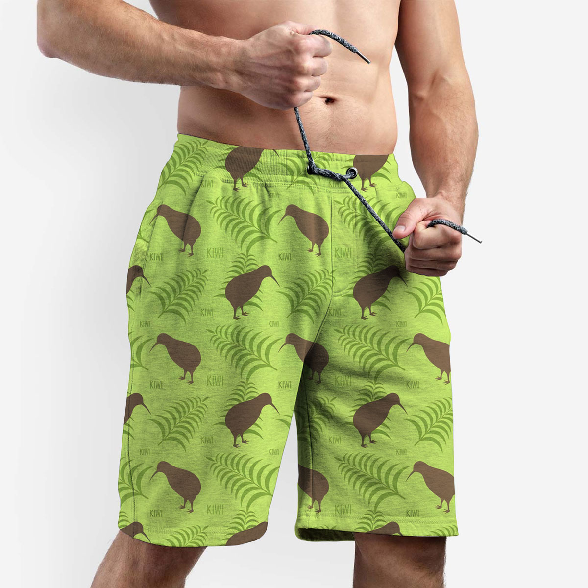 Green Leaf Kiwi Bird Shorts 6
