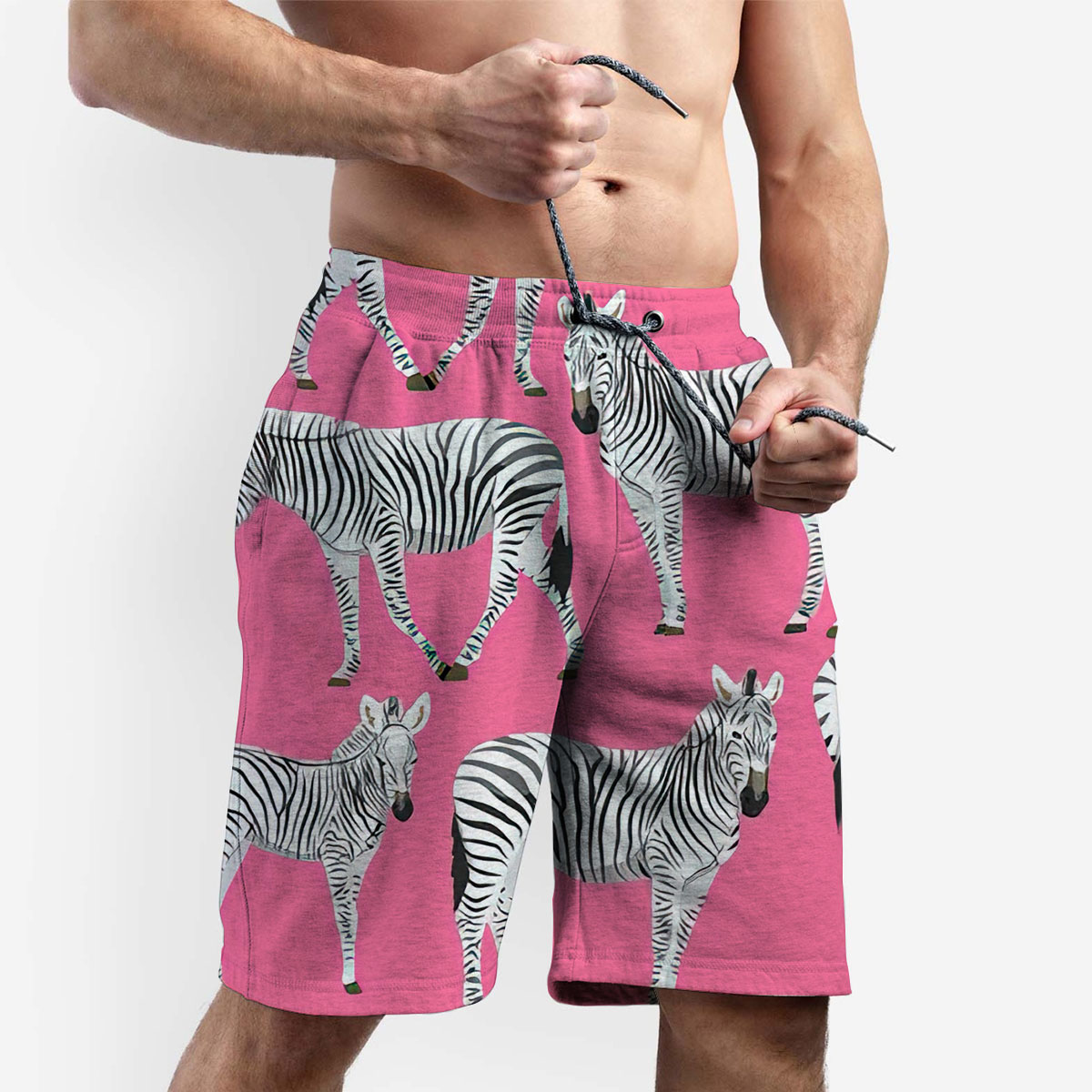 Zebra On Pink Shorts 6