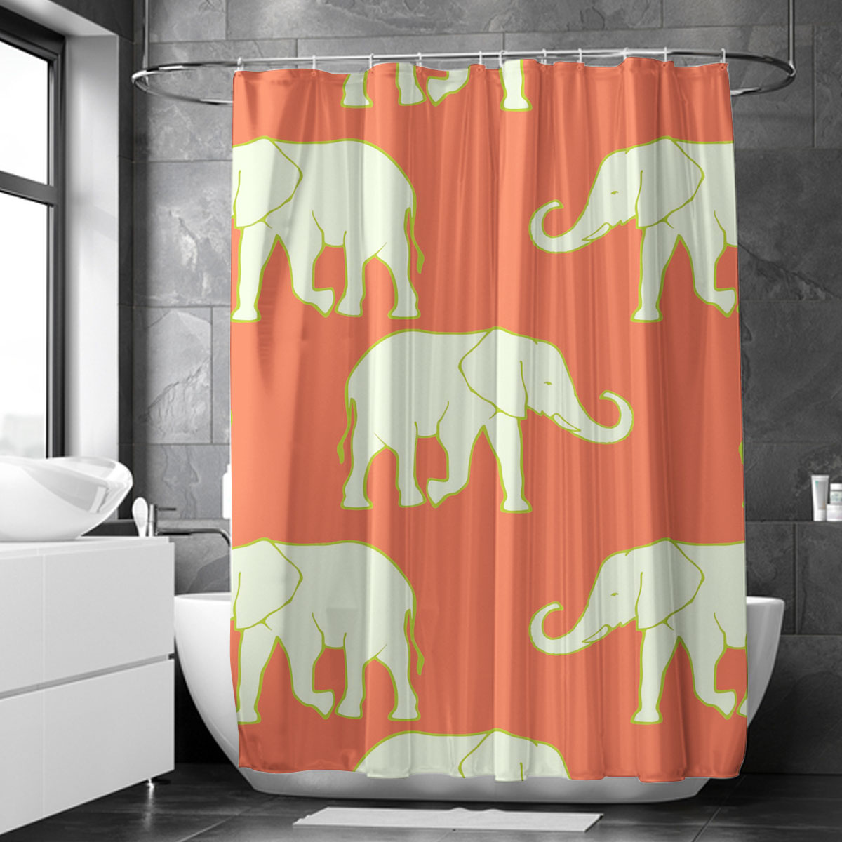 African Elephant Shower Curtain 6