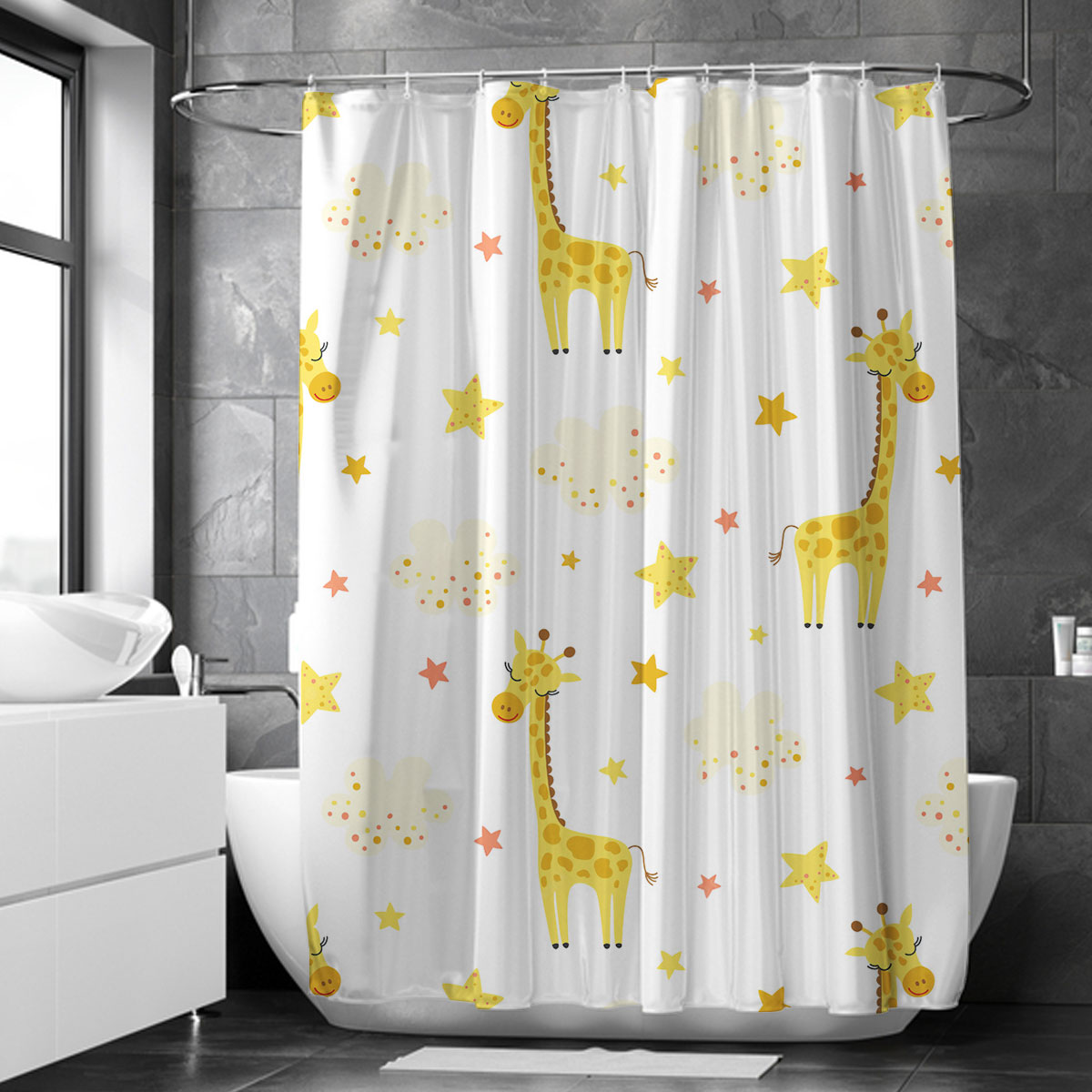 Dreamy Giraffe Shower Curtain 6