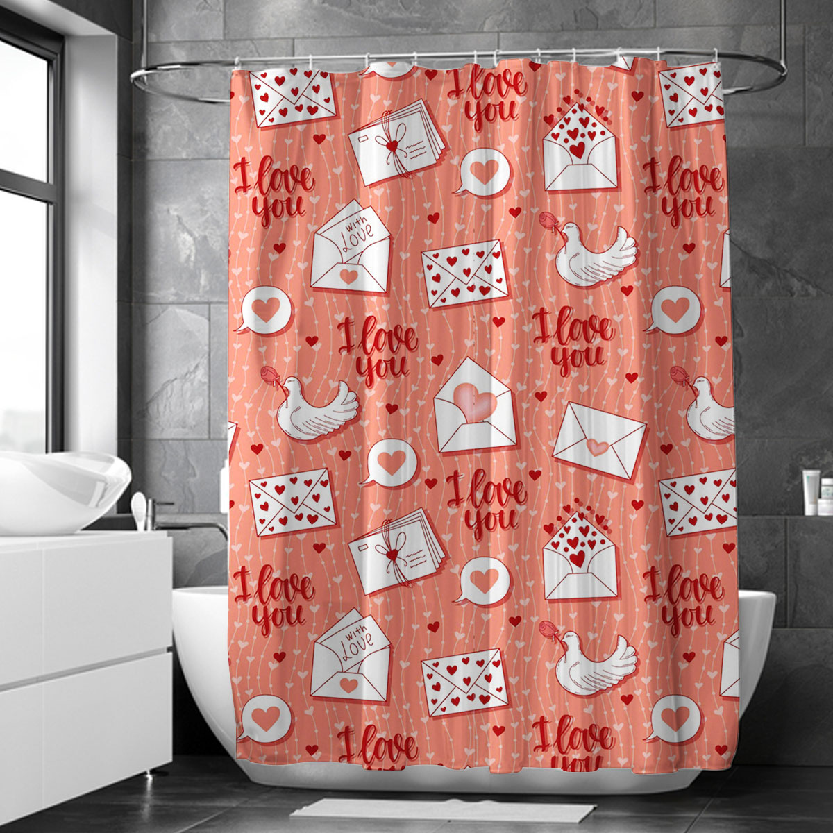 Letter From Dove With Love Shower Curtain 6
