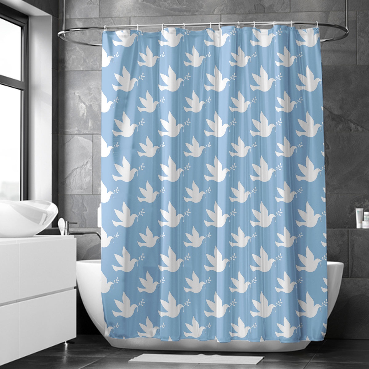 Peace Dove Shower Curtain 6