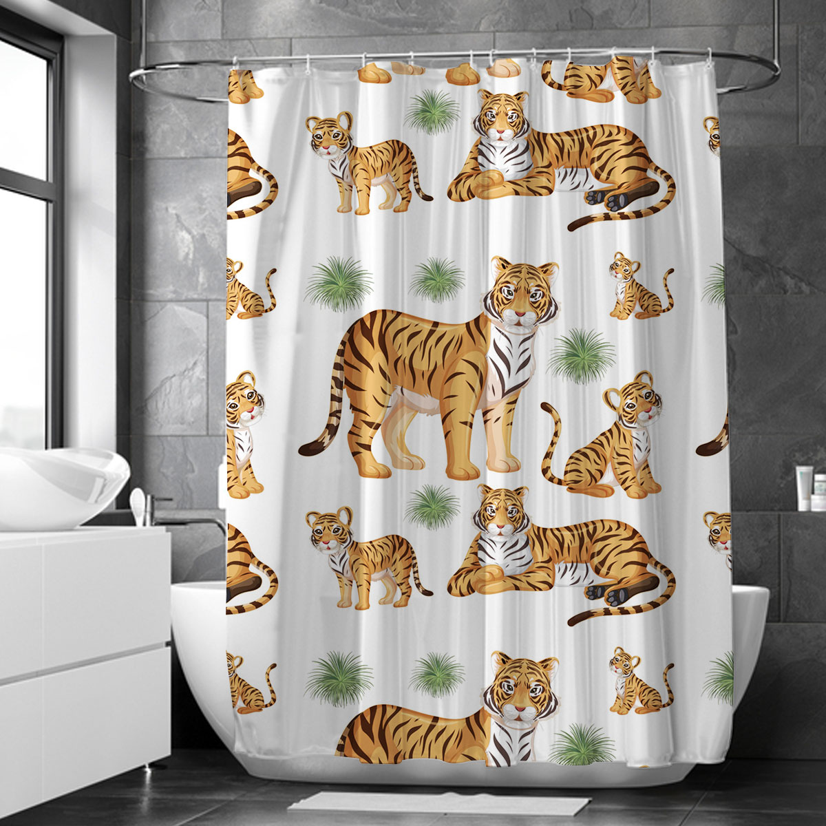 Pretty Tiger Shower Curtain 6