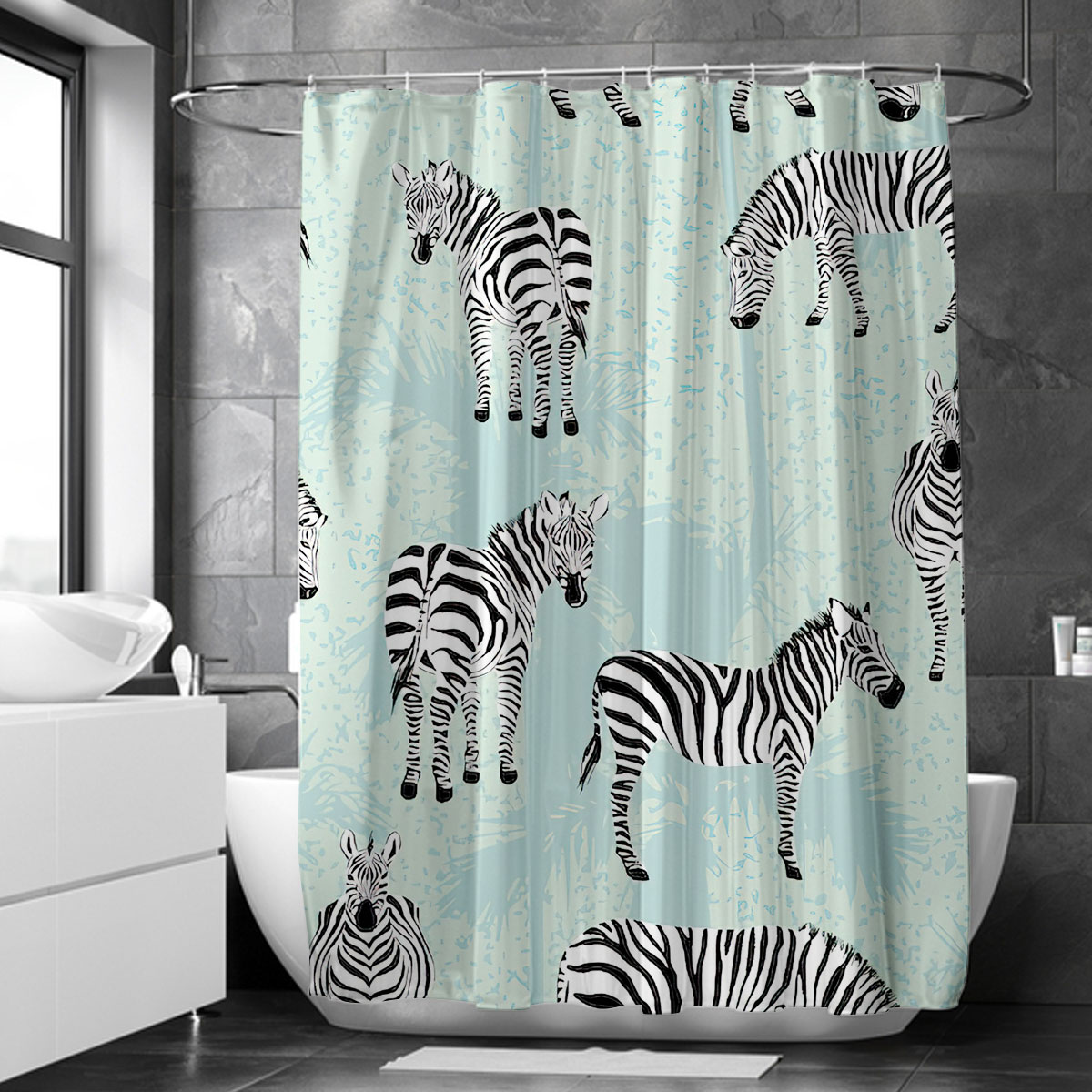 Safari Zebra Shower Curtain 6