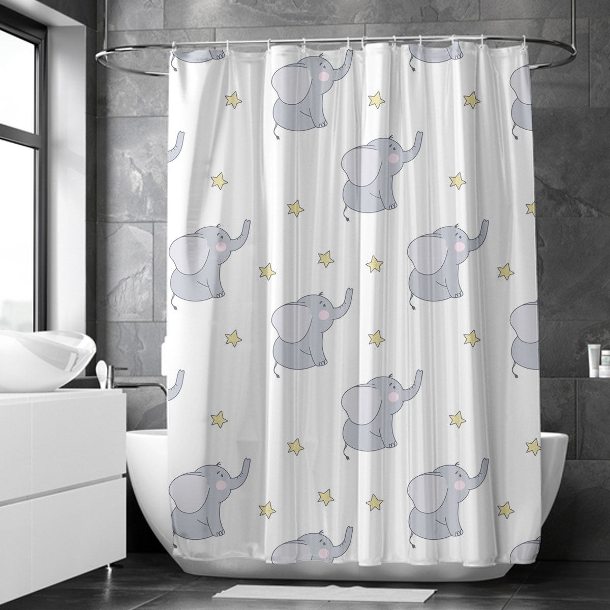 Starboy Asian Elephant Shower Curtain 6