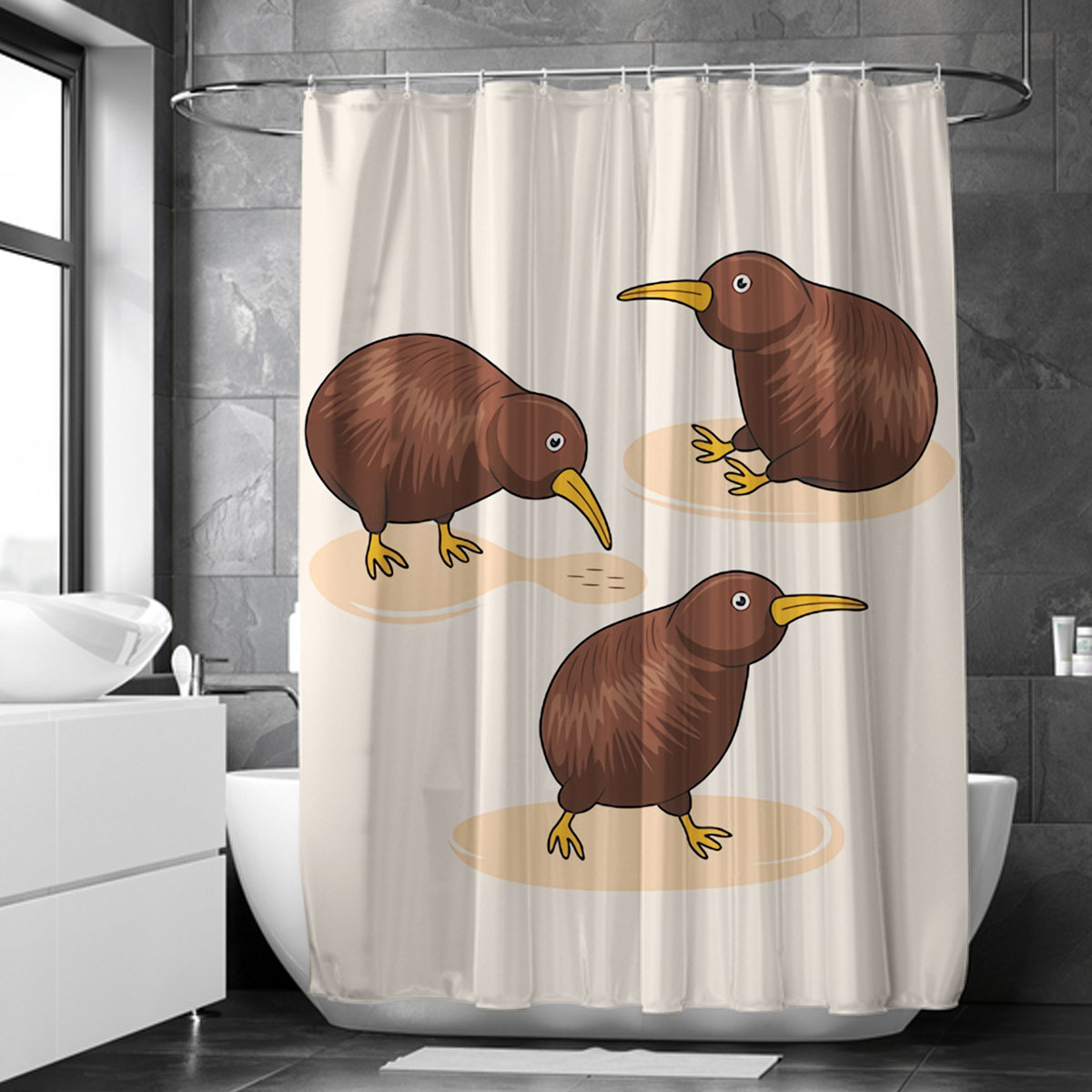 Triple Kiwi Shower Curtain 6