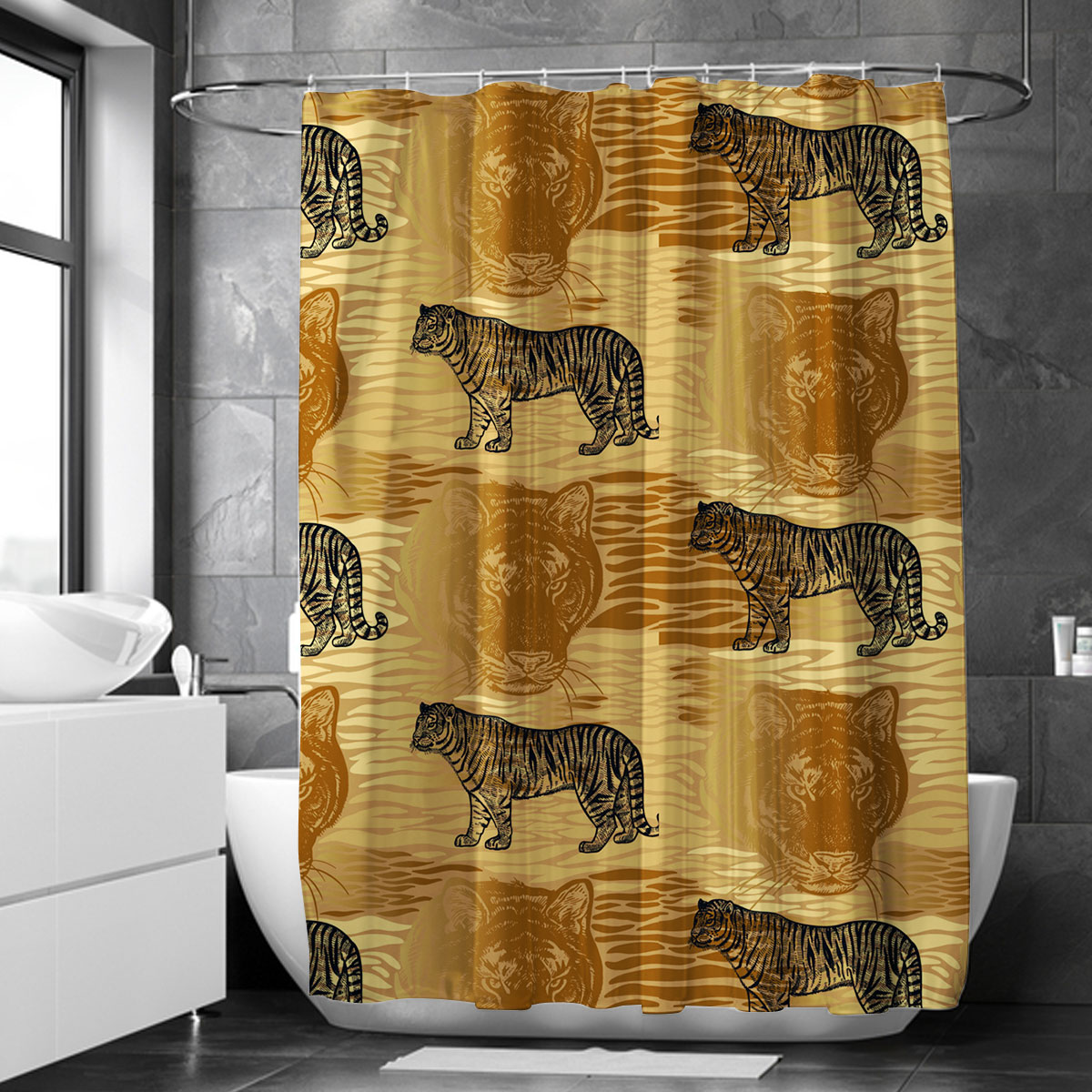 Wildlife Tiger Shower Curtain 6