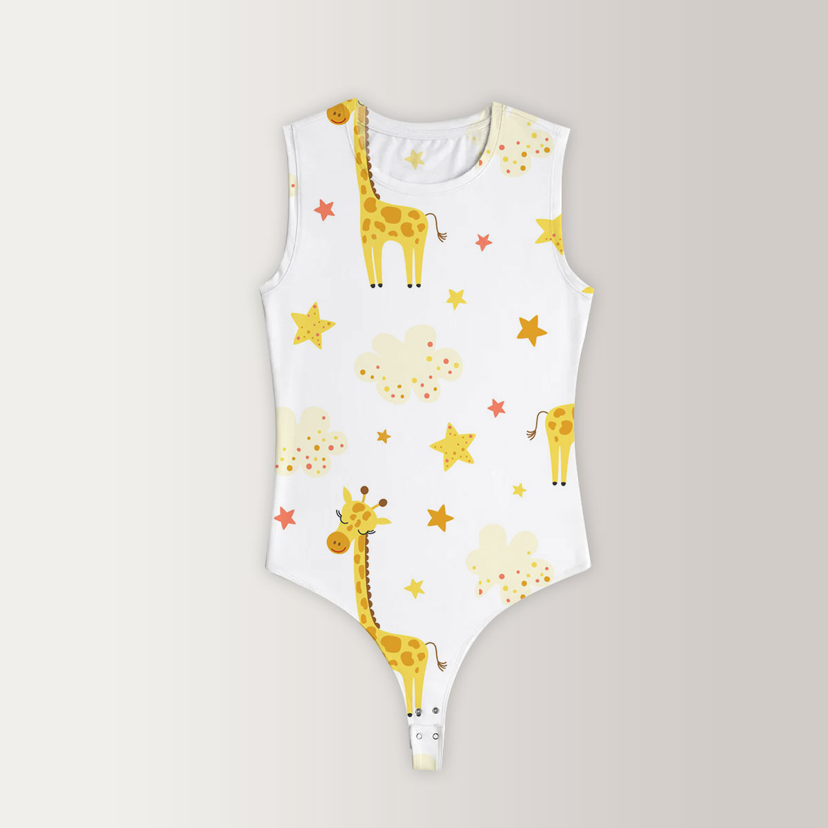 Dreamy Giraffe Sleeveless Bodysuit 6