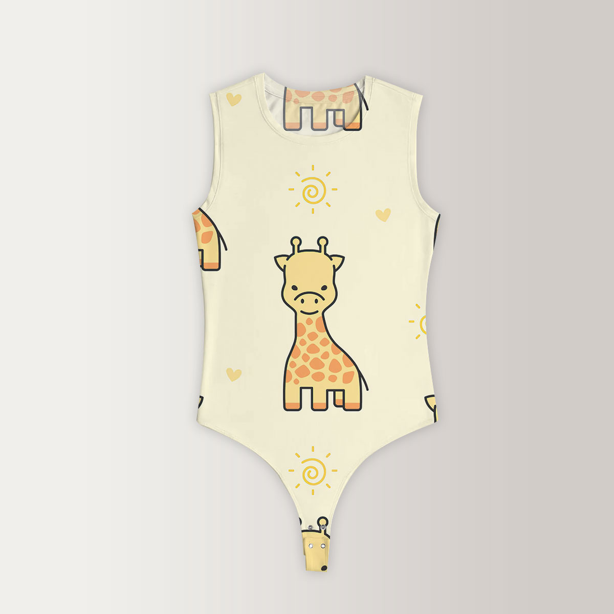 Giraffe Monogram Sleeveless Bodysuit 6
