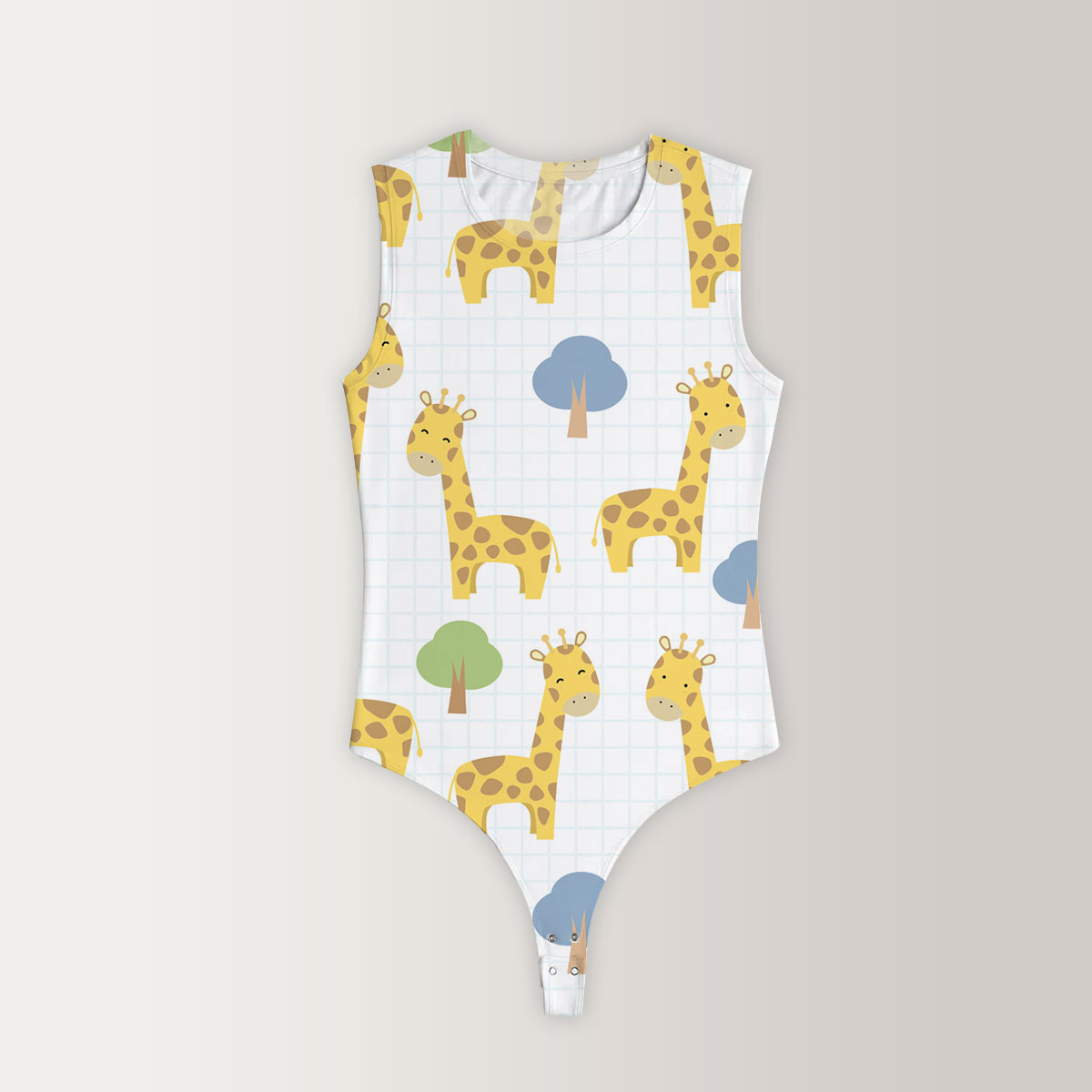 Lovely Cartoon Giraffe Sleeveless Bodysuit 6