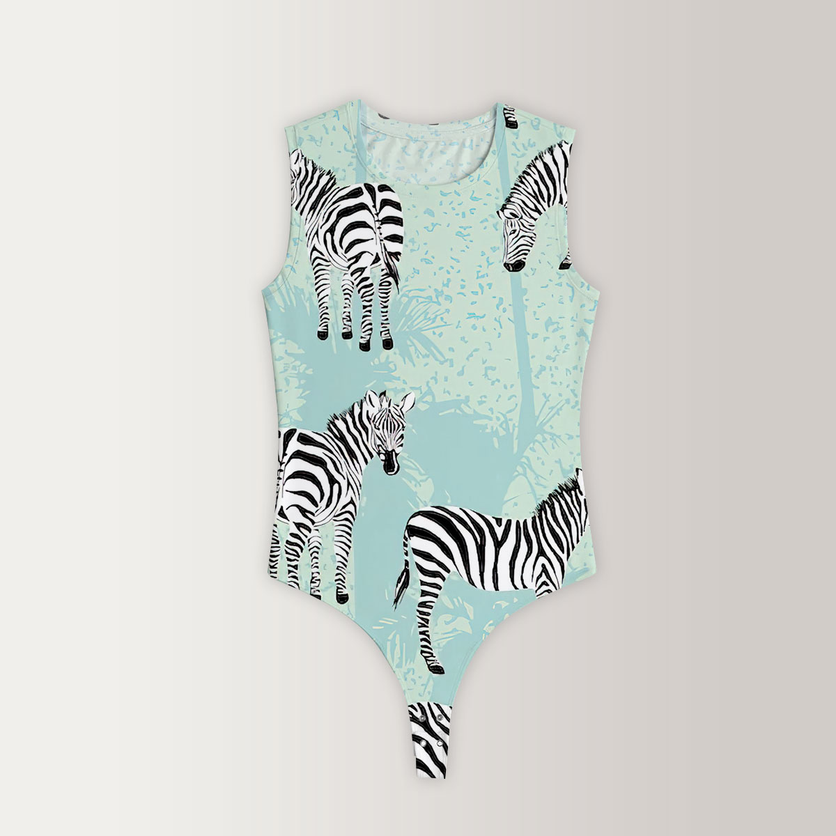 Safari Zebra Sleeveless Bodysuit 6