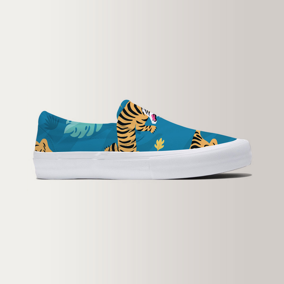 Blue World Tiger Slip On Sneakers 6